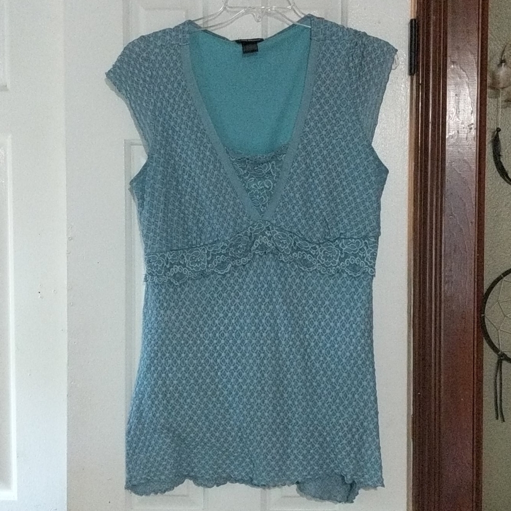 Blue Lacy Top
